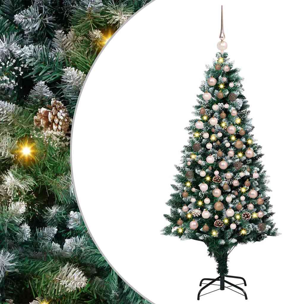 Artificial Christmas Tree Green 70.9" PVC and Steel and Plastic