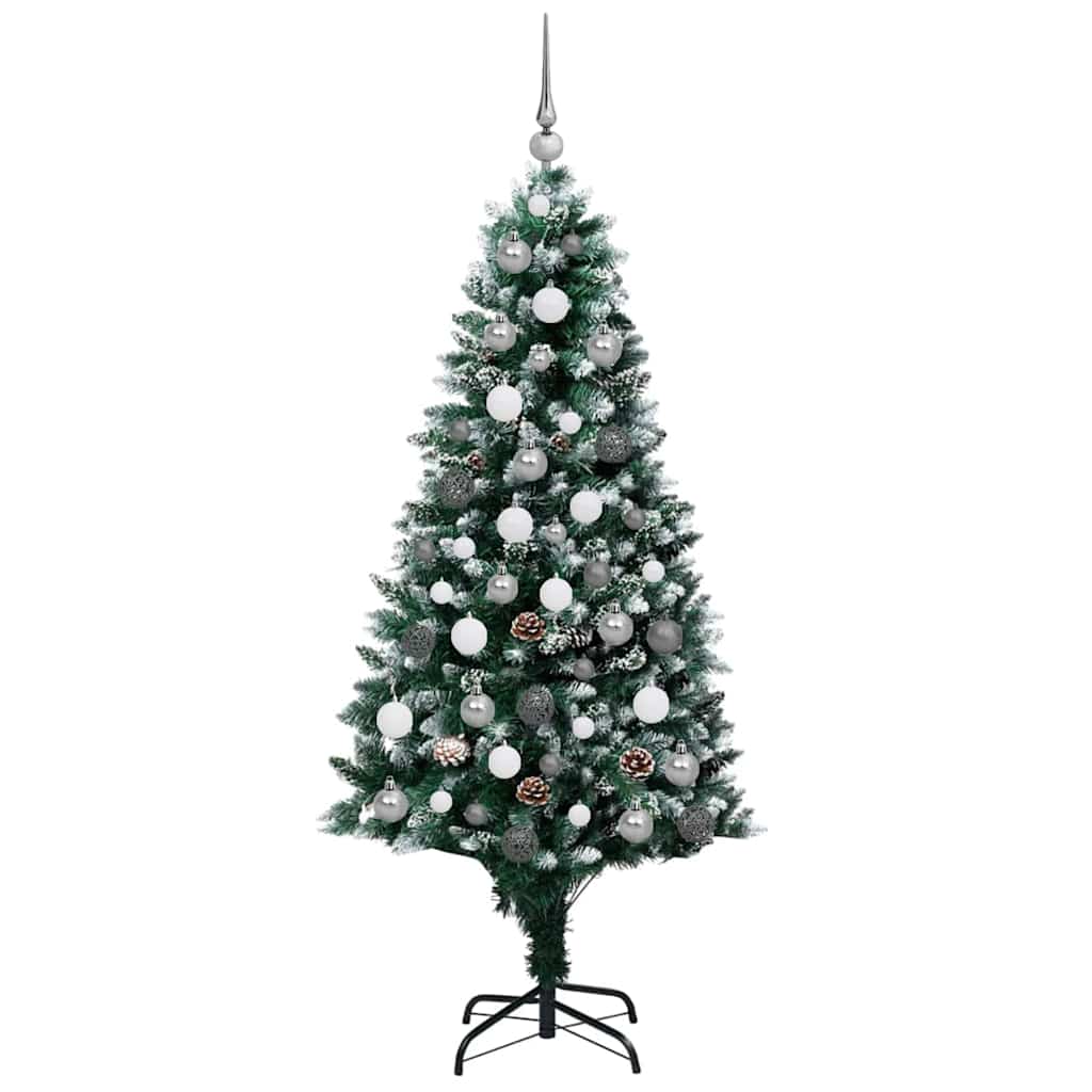 Artificial Christmas Tree Green 70.9" PVC and Steel and Plastic