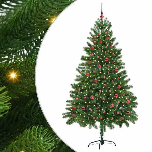 Christmas Tree with 300 LEDs with Stand Green 210 cm PE
