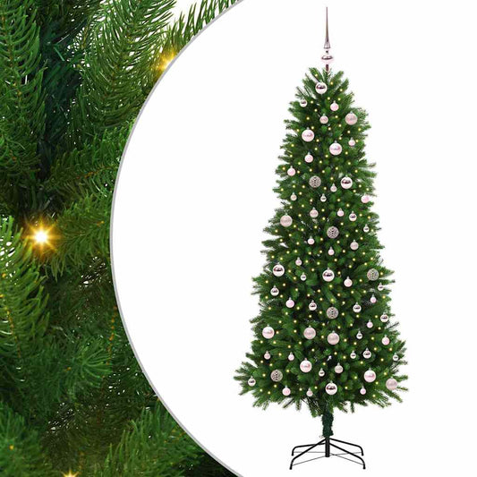 Christmas Tree with LED Light Green 240 cm PE