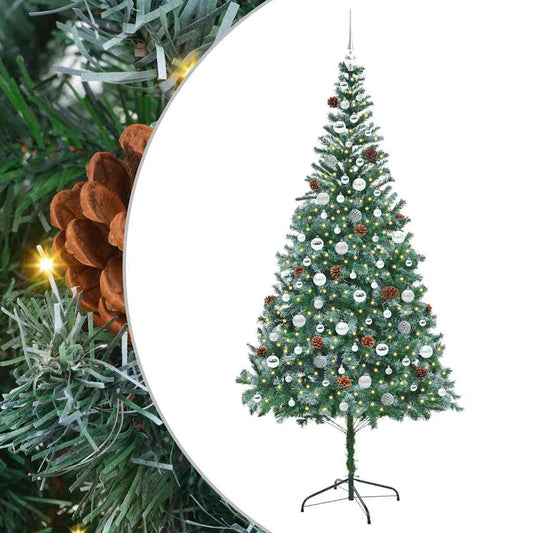 Artificial Christmas Tree Green 210 cm PVC and Steel