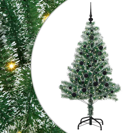 Artificial Christmas Tree Snow Flocked with LED Light 150 cm