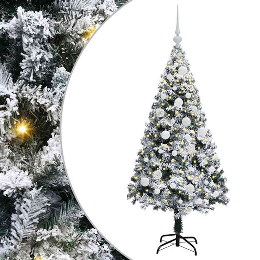 Artificial Christmas Tree with 150 LEDs with Stand White 120 cm