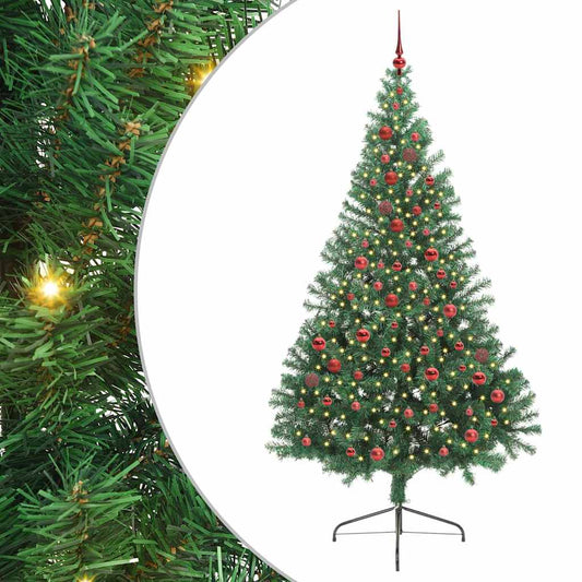 Artificial Pre-lit Christmas Tree Green 210 cm PVC