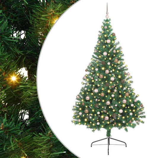 Artificial Pre-lit Christmas Tree Green 240 cm PVC