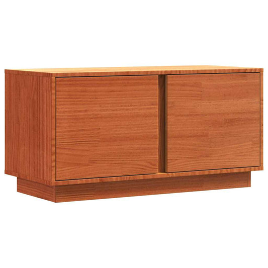 TV Cabinet Wax Brown 80 x 35 x 40.5 cm Solid Pine Wood