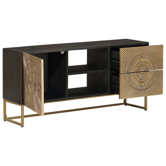 TV Cabinet with Drawer with Shelf Brass 105 x 30 x 50 cm