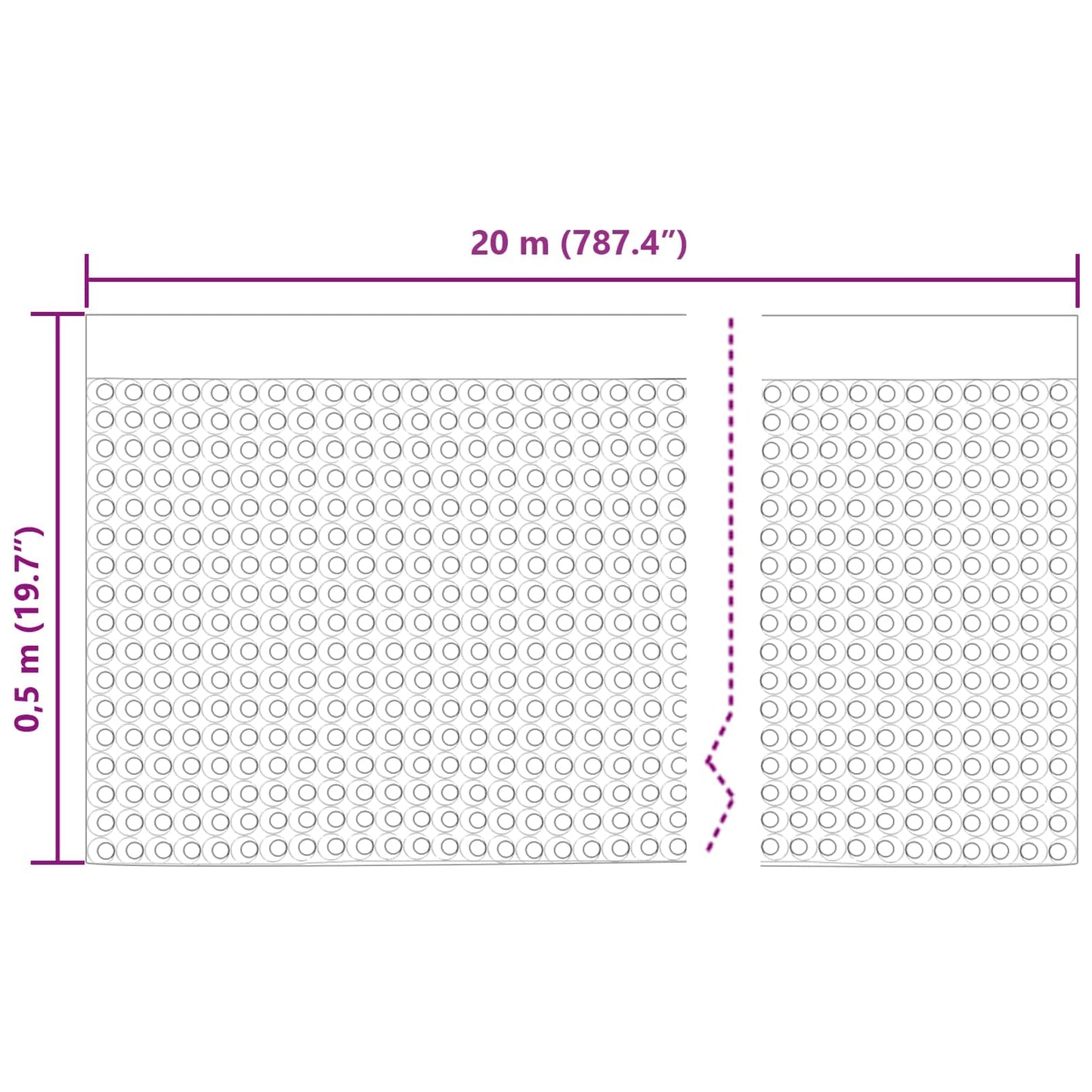Dimpled Drainage Sheet 2 pcs Black 0.5 x 20 m HDPE