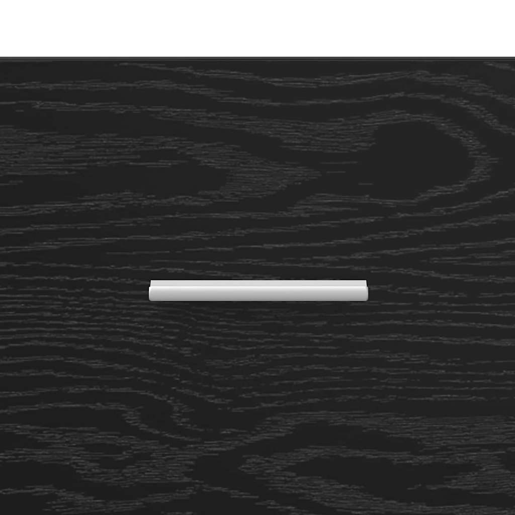 Highboard Black Oak 50 x 42.5 x 185 cm Engineered Wood