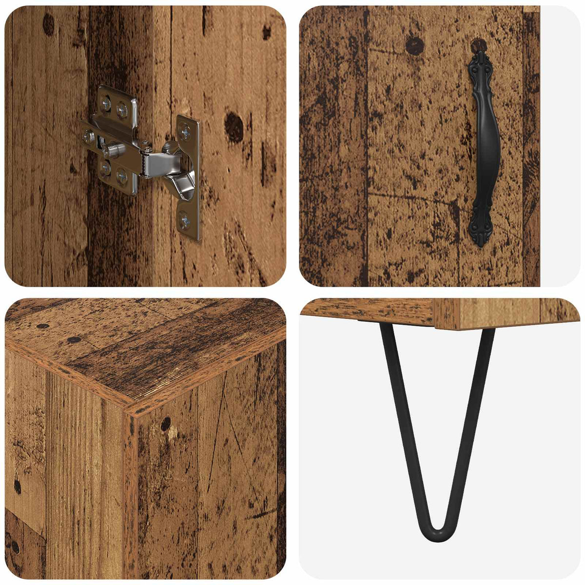 Highboard Old Wood 69.5 x 34 x 90 cm Engineered Wood