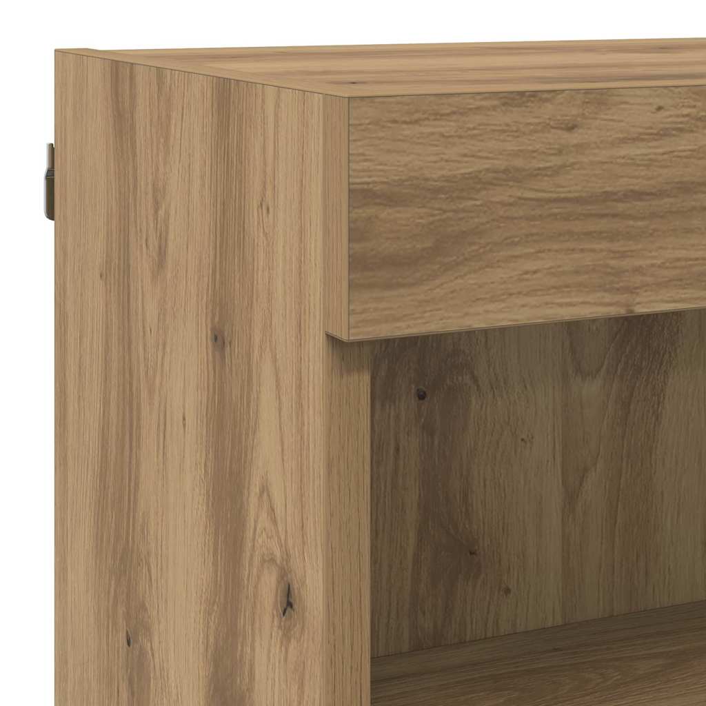 TV Wall Units with LED 6 pcs Artisan Oak Engineered Wood