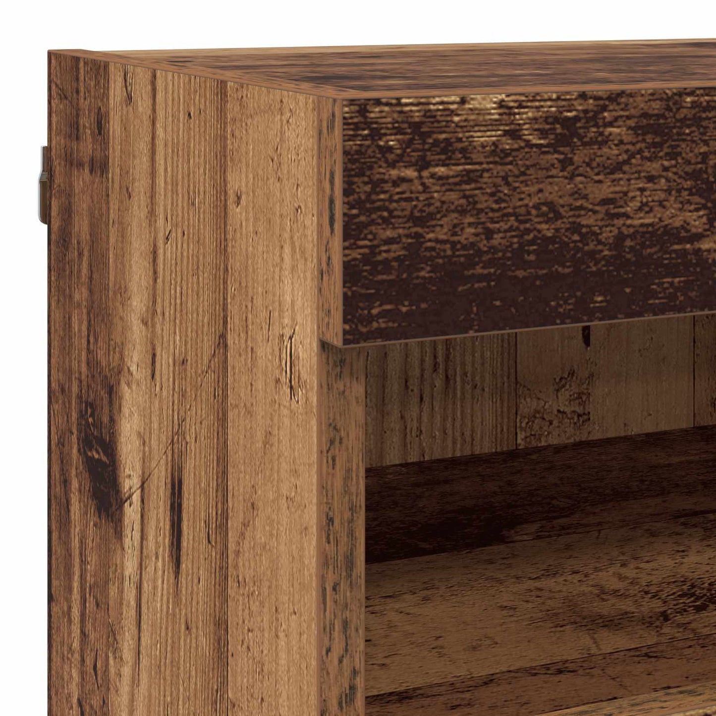 TV Wall Units with LED 5 pcs Old Wood Engineered Wood