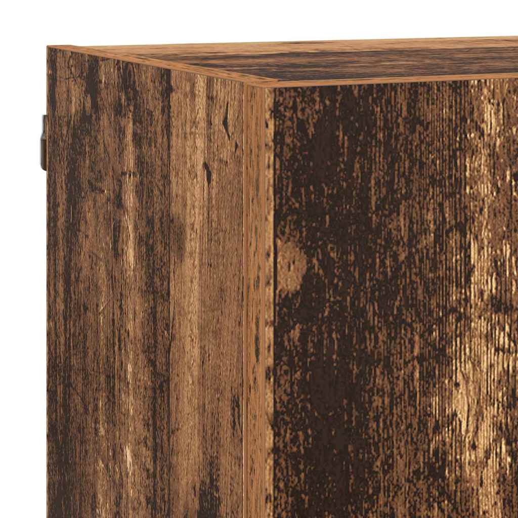 TV Wall Units with LED 5 pcs Old Wood Engineered Wood