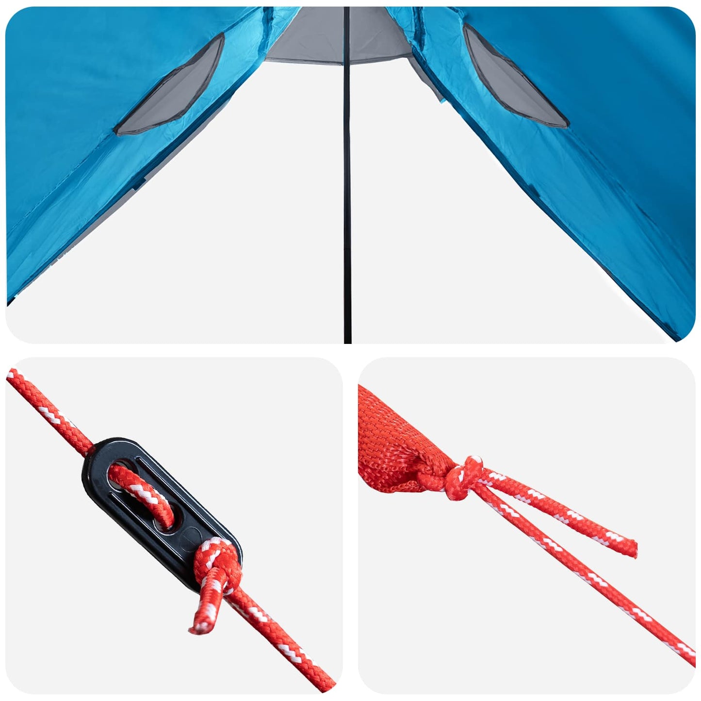 2-in-1 Rain Poncho with Hood Blue 262 x 126 x 130 cm