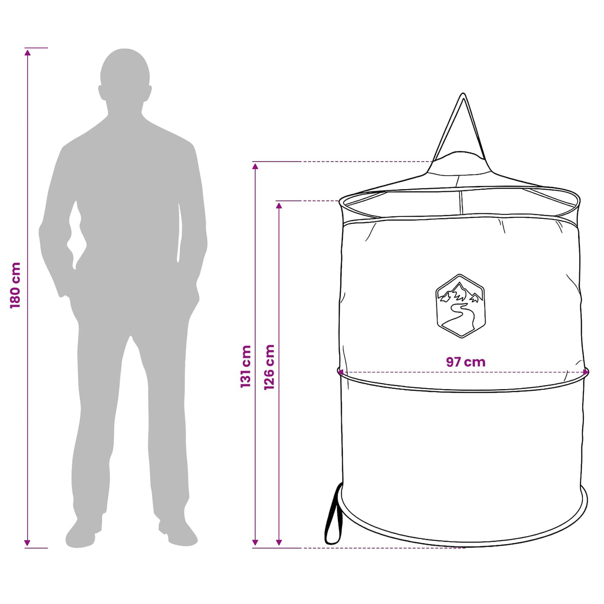 Pop-up Toilet Tent with Hanging Rope 97 x 126 cm Green