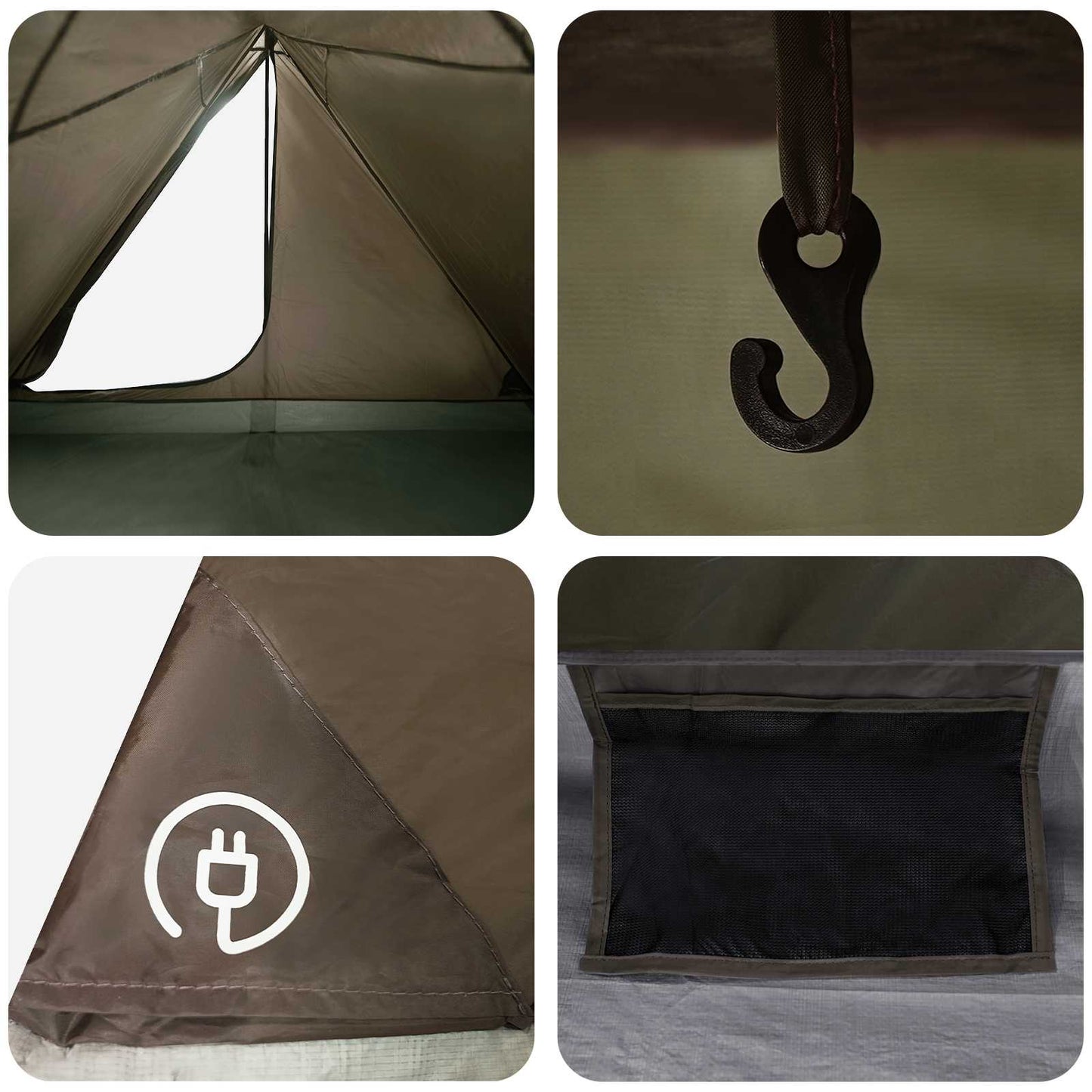 Backpacking Tent Brown and Grey 4-Person