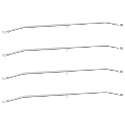 Tarpaulin Bracket for Trailers 4 Silver 102-155 cm Aluminum