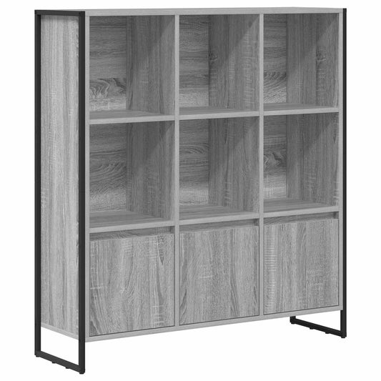 Book Cabinet 99.5 x 30 x 108 cm Engineered Wood Grey Sonoma