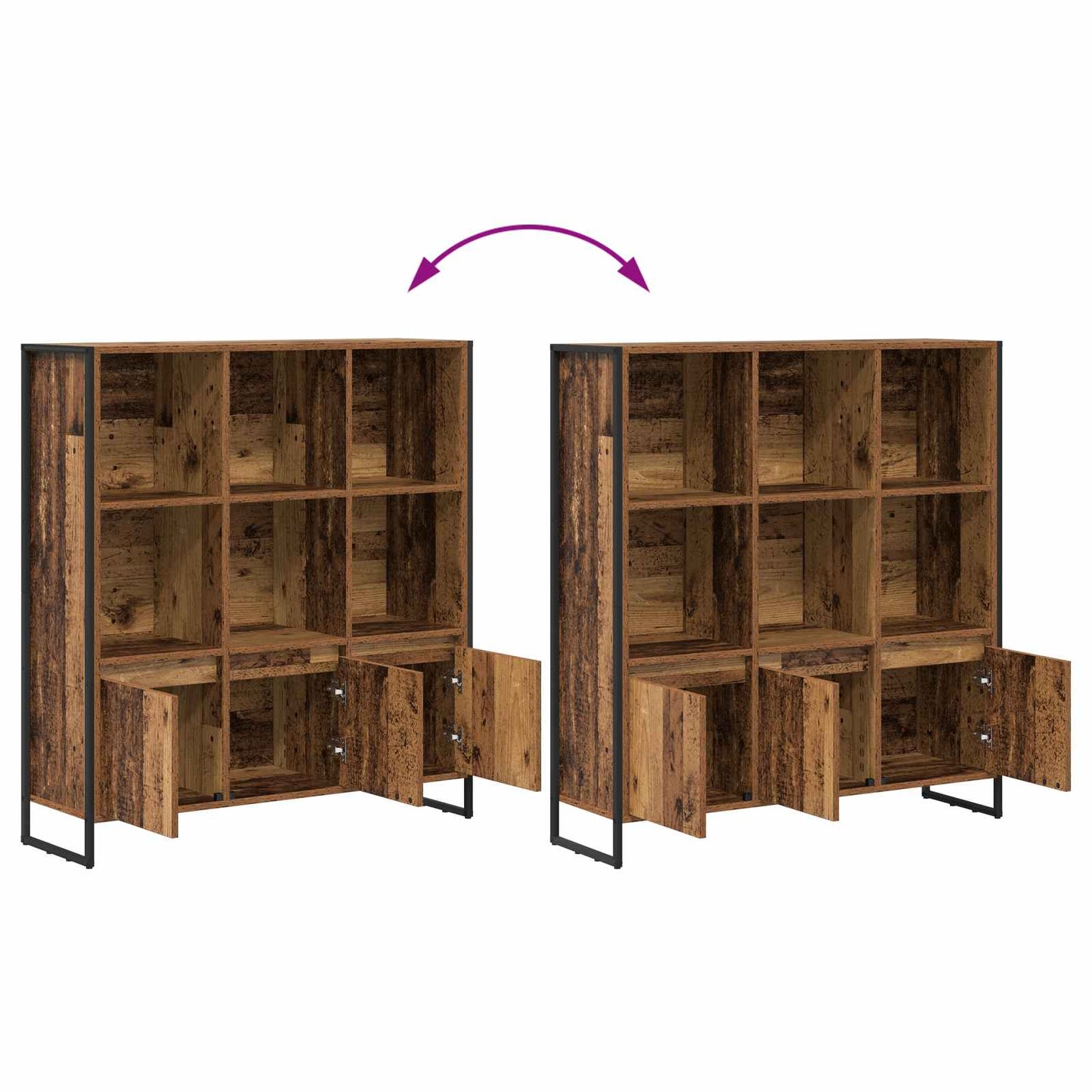 Book Cabinet 99.5 x 30 x 108 cm Engineered Wood Old Wood