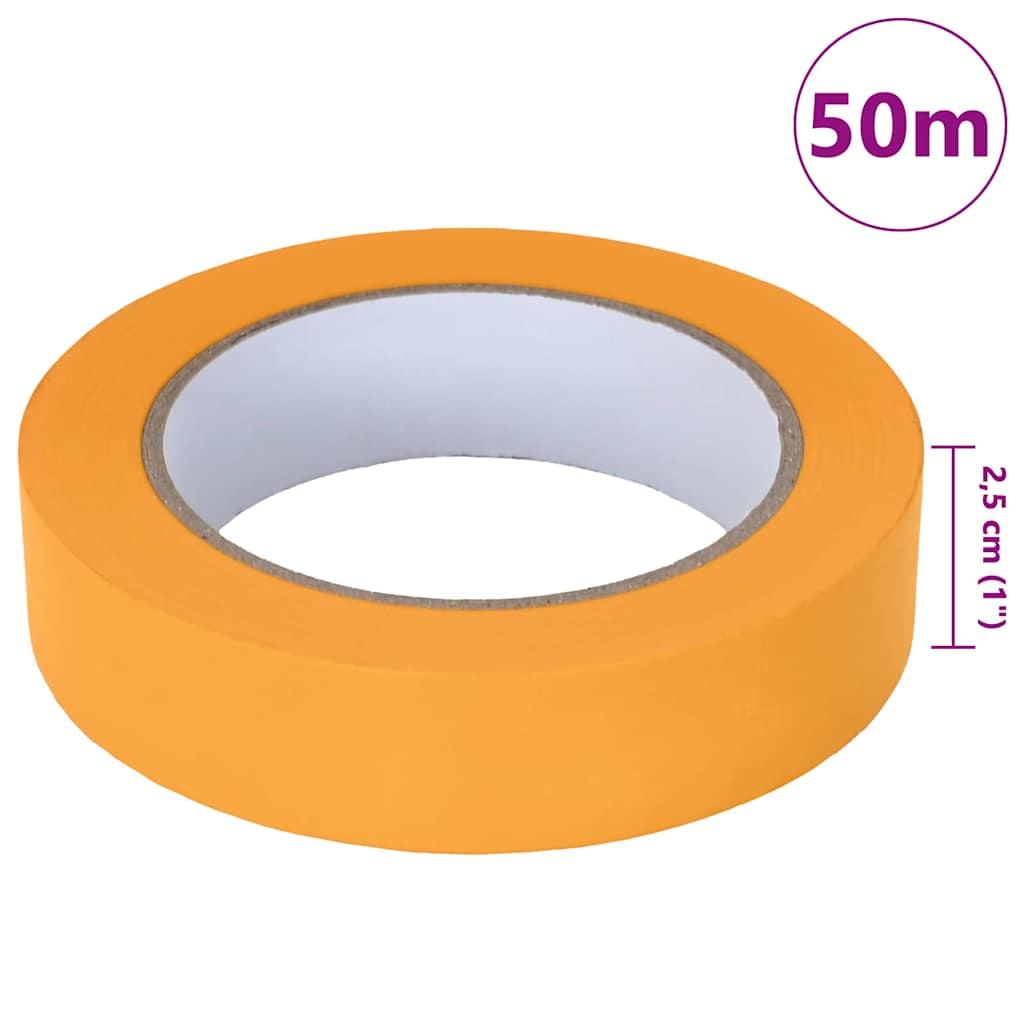 Painter Masking Tapes 24 pcs Yellow 25mm x 50m Paper