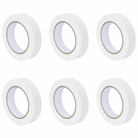 Painter Masking Tapes 6 pcs White 25mm x 50m Paper