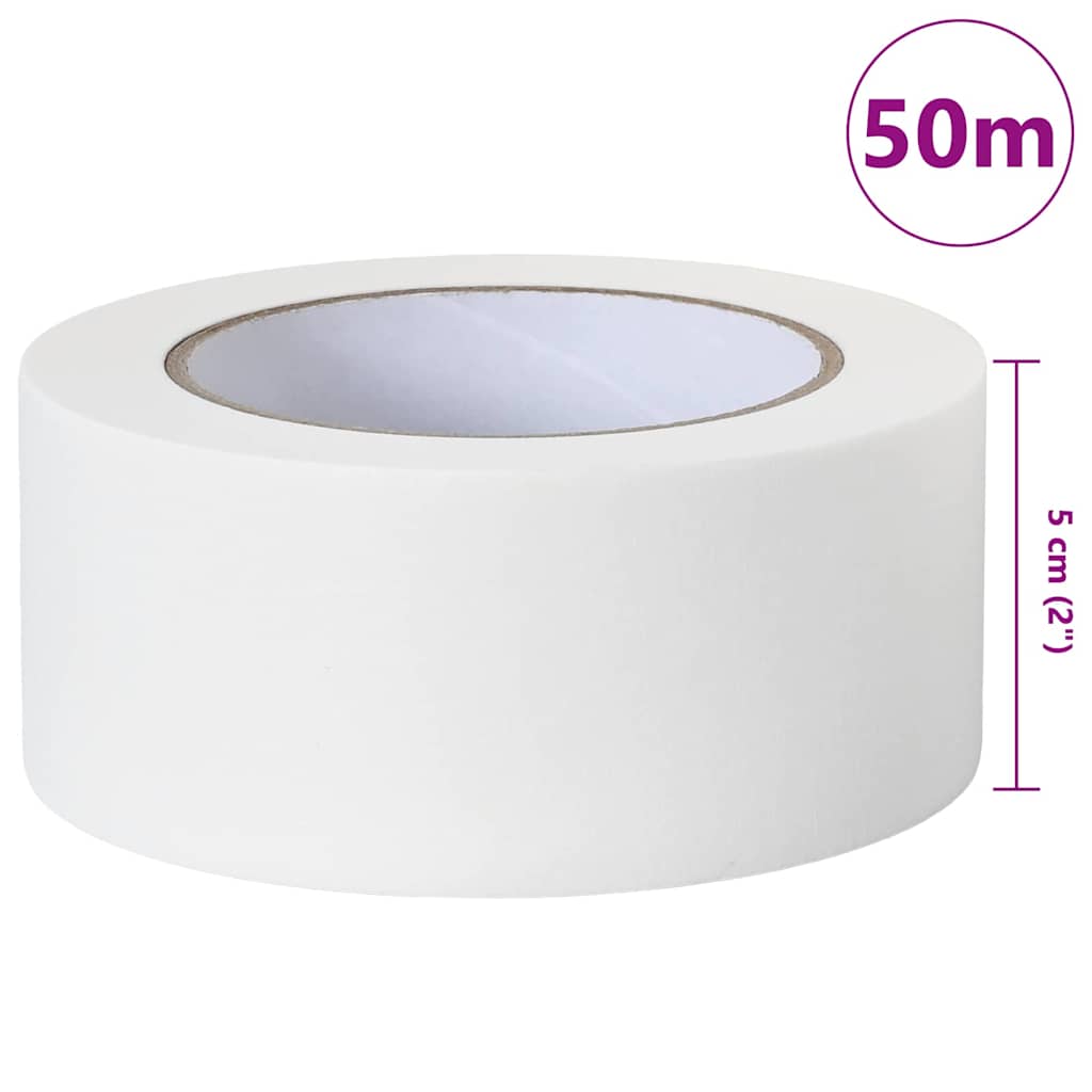 Painter Masking Tapes 6 pcs White 50mm x 50m Paper