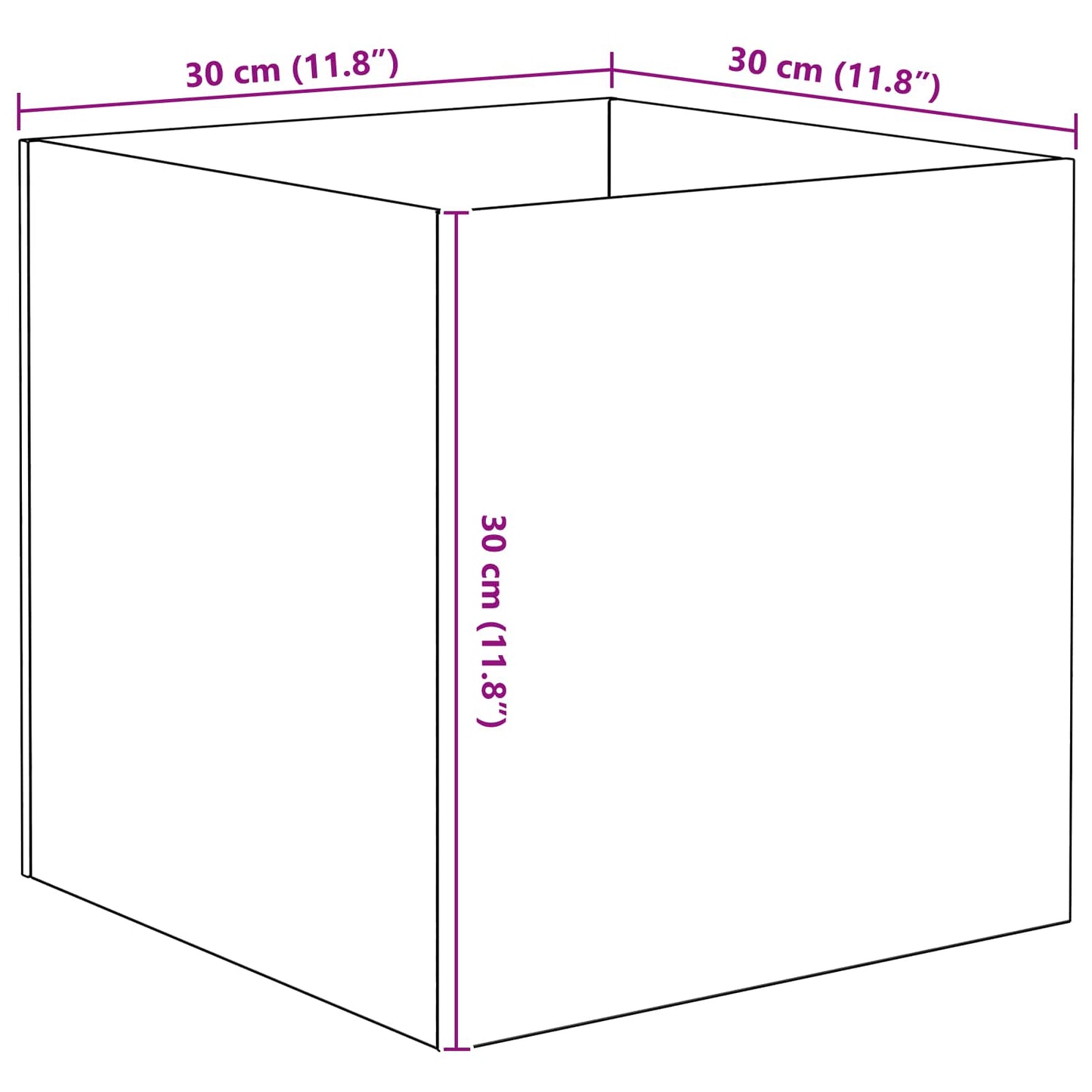 Aquarium with Storage Transparent 30 x 30 x 30 cm Glass