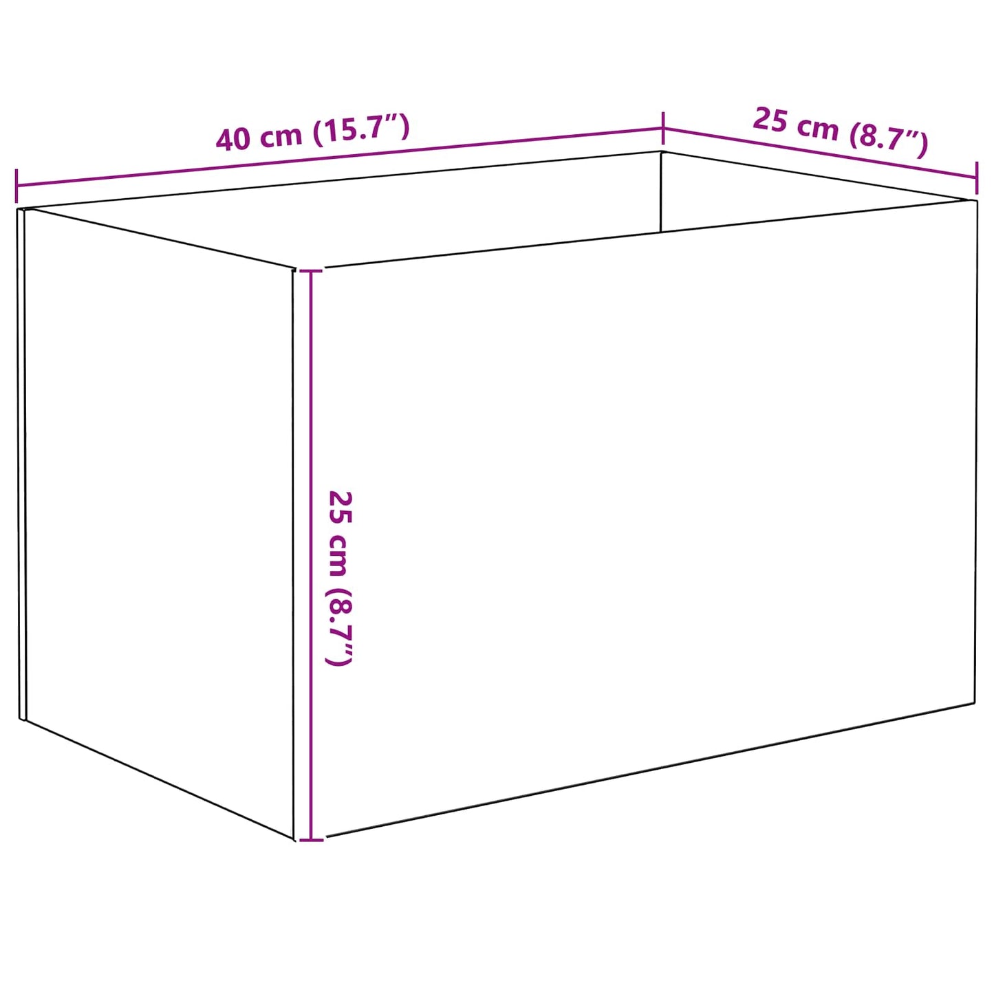 Aquarium with Storage Transparent 40 x 25 x 25 cm Glass