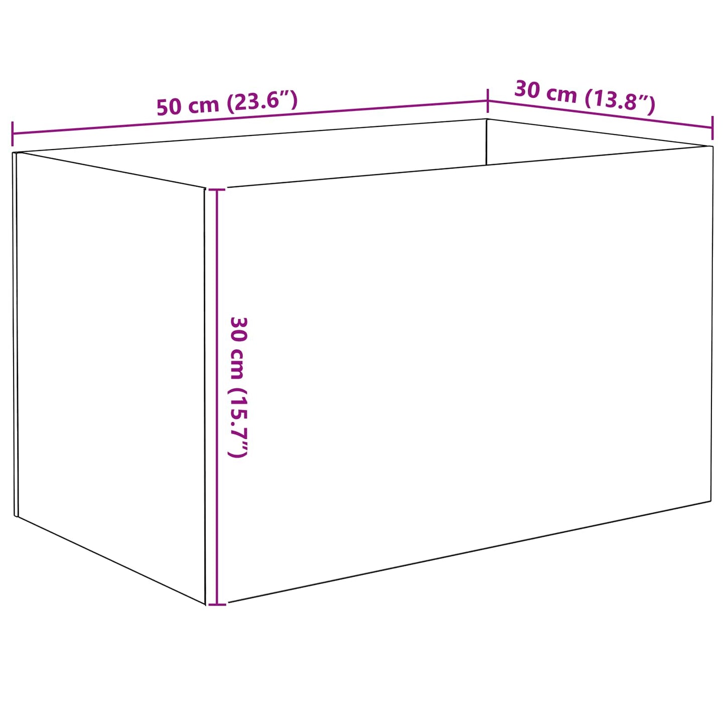 Aquarium with Storage Transparent 50 x 30 x 30 cm Glass
