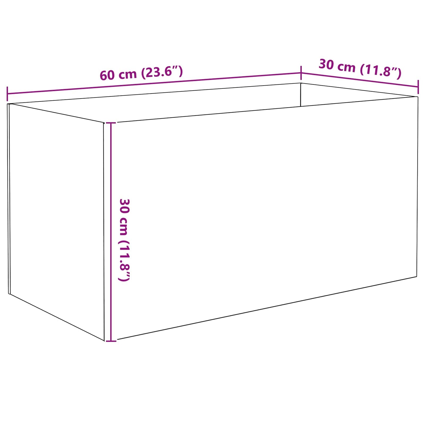 Aquarium with Storage Transparent 60 x 30 x 30 cm Glass