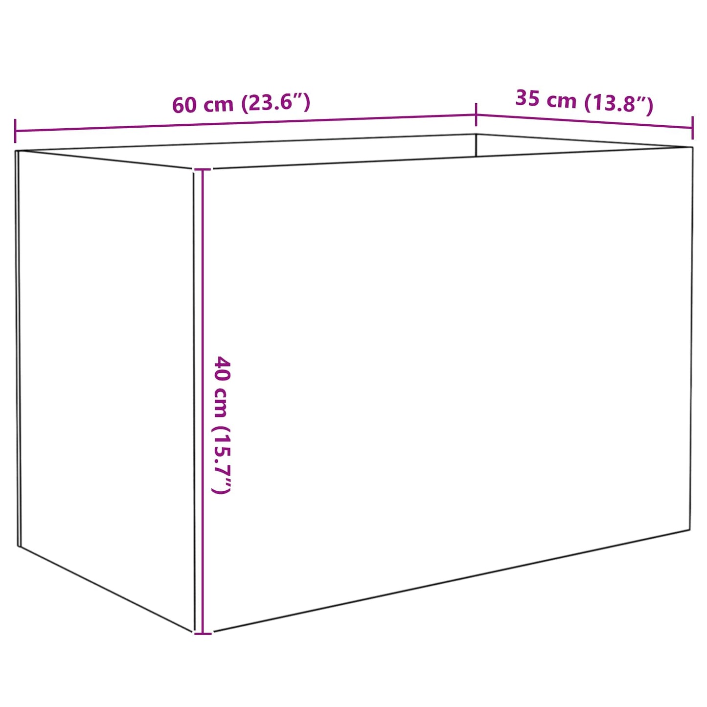 Aquarium with Storage Transparent 60 x 35 x 40 cm Glass