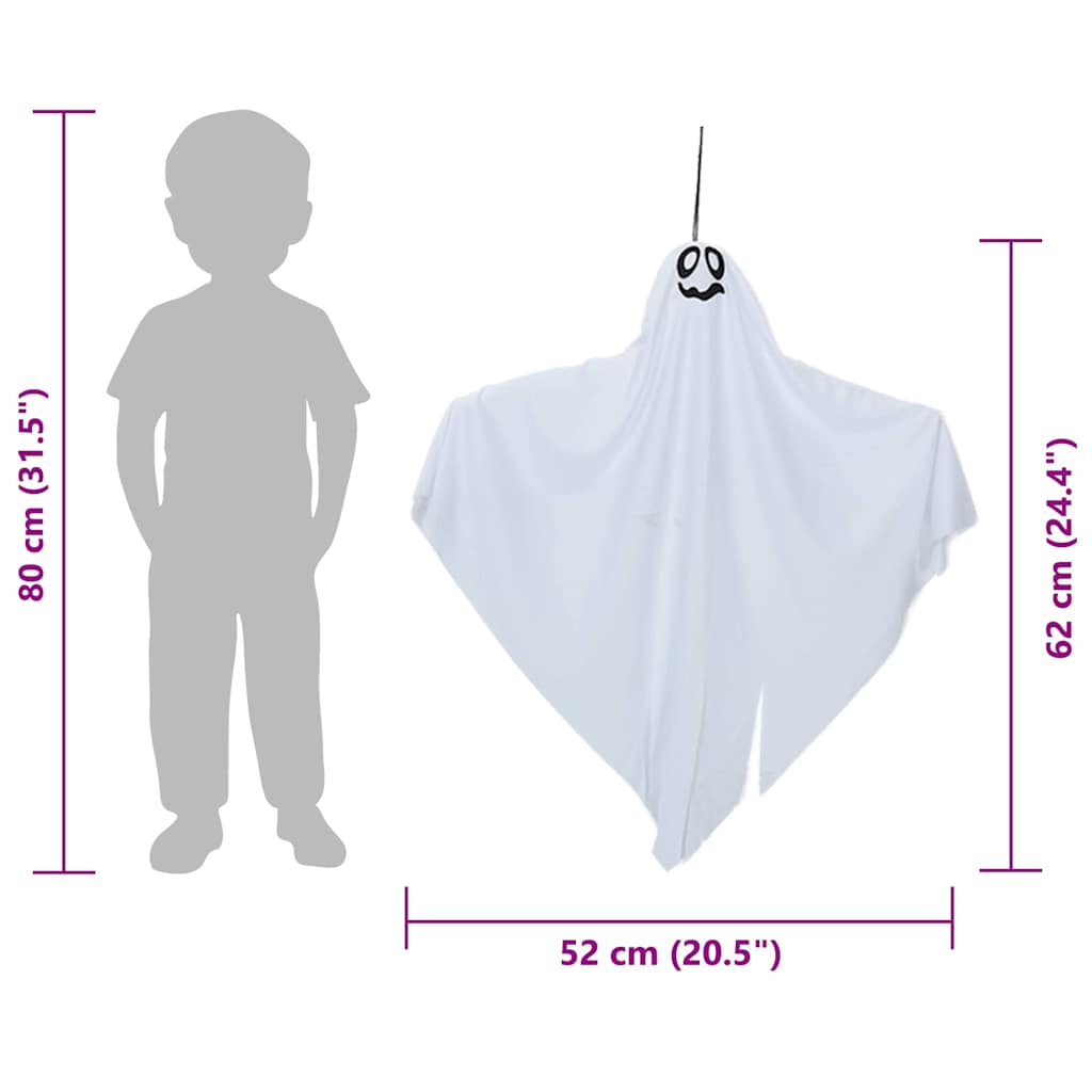 Halloween Hanging Ghost 3 pcs White 52 x 62 cm Polyester