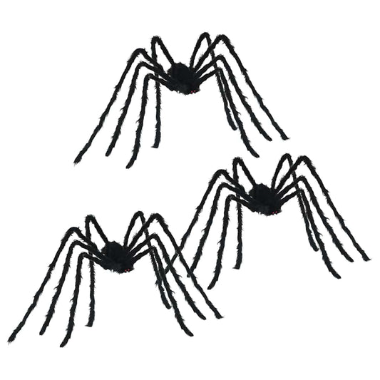Halloween Spider Decoration 3 pcs Black 200 cm