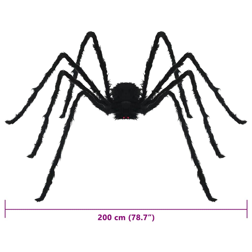 Halloween Spider Decoration 3 pcs Black 200 cm