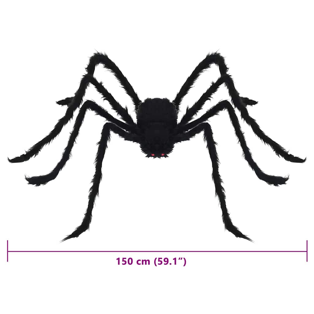 Halloween Spider Decoration 3 pcs Black 150 cm