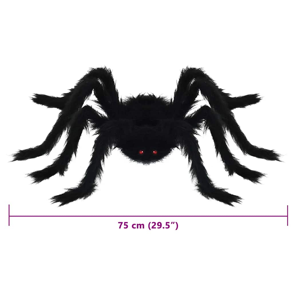 Halloween Spider Decoration 6 pcs Black 75 cm