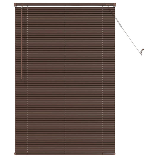 Venetian Blind Dark Brown with Pattern 150 x 100 cm 25 mm PVC