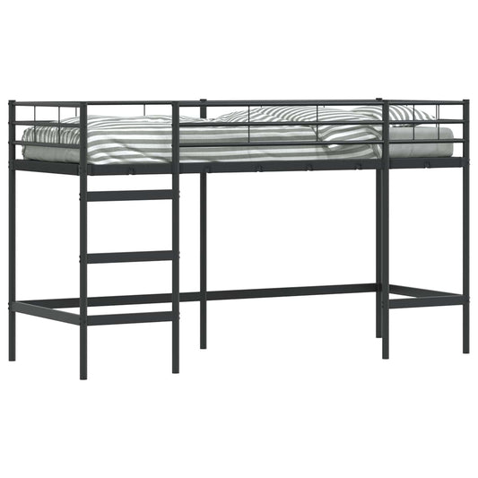 Kids'Loft Bed Frame Black 90 x 190 cm Steel