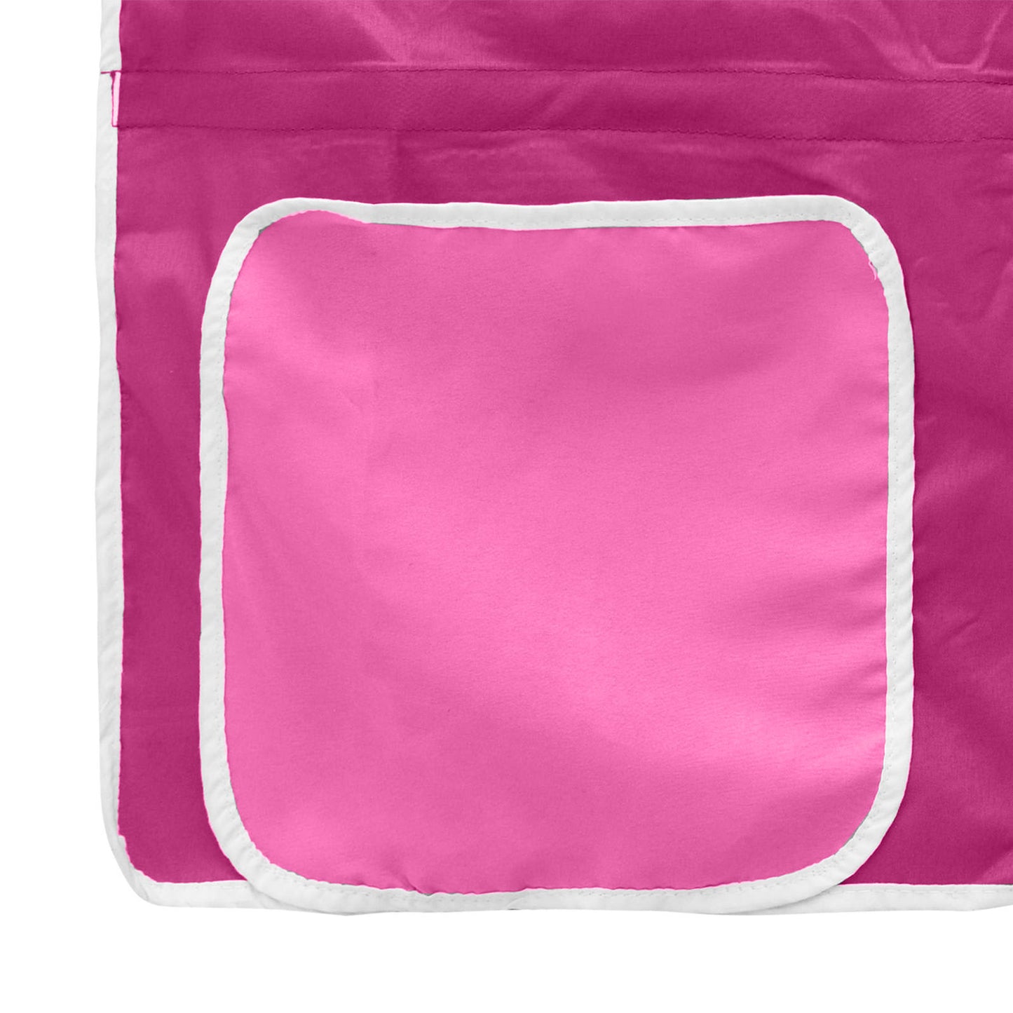 Kids'Bunk Bed Frame with Curtains White and Pink 80 x 200 cm
