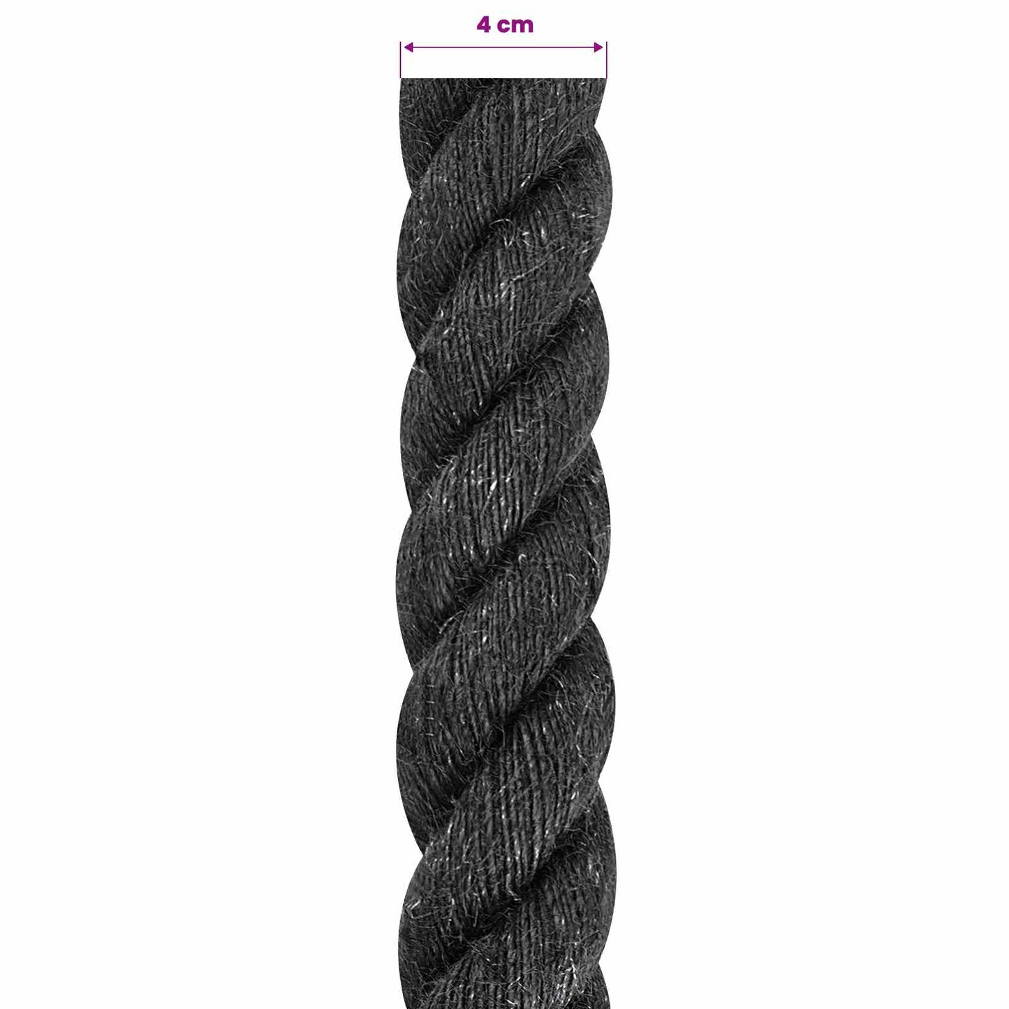 Jute Rope 40 mm Black 100% Tossa jute