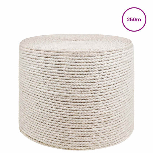 Jute Rope 8 mm White 100% Tossa jute
