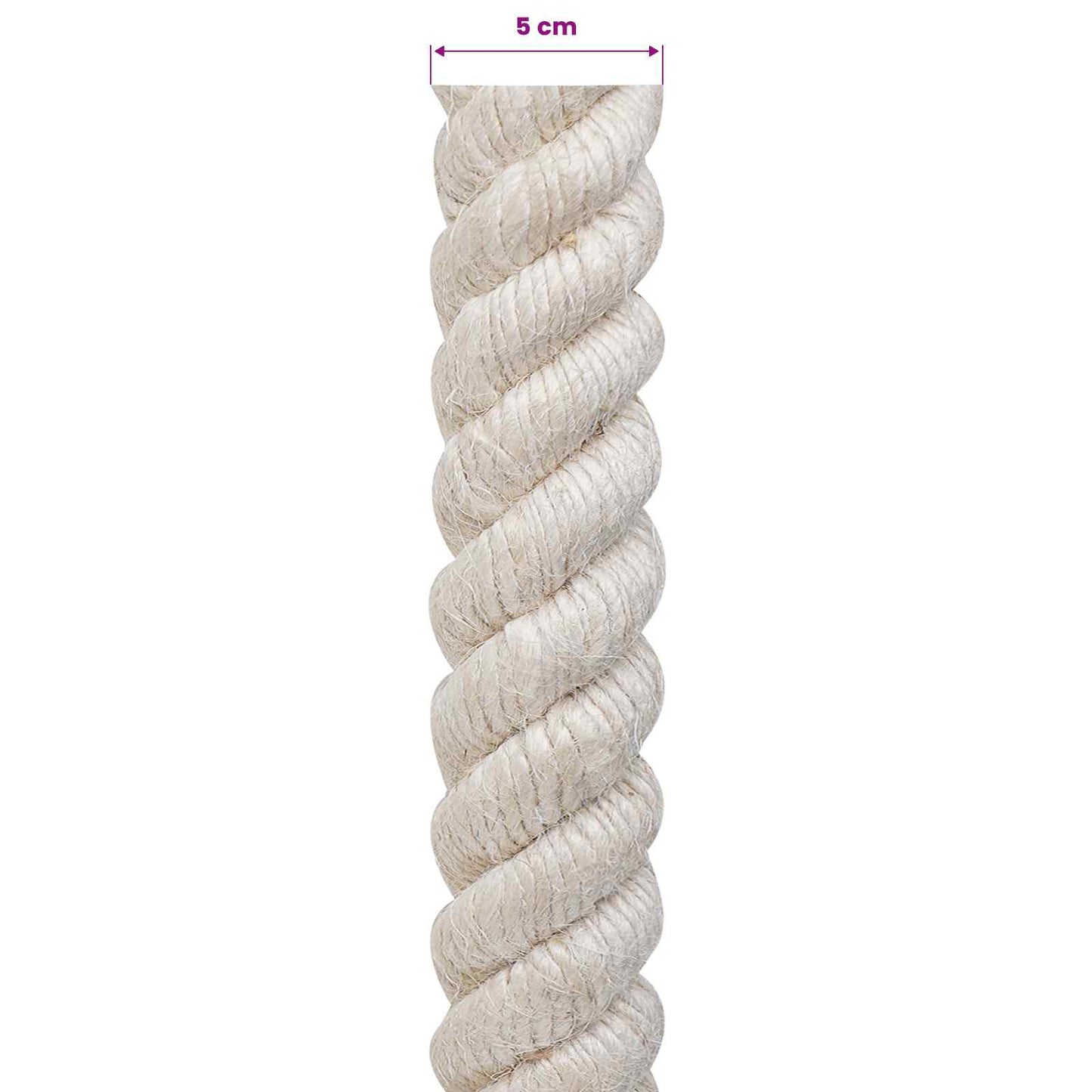 Jute Rope 50 White 100% Tossa jute