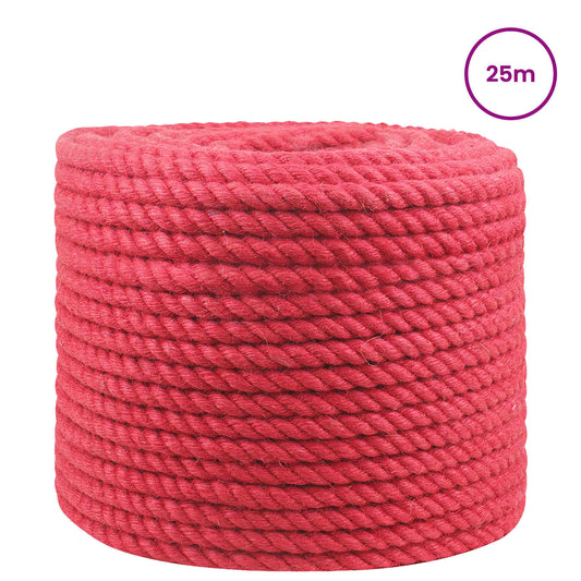 Jute Rope 12 mm Red 100% Tossa jute