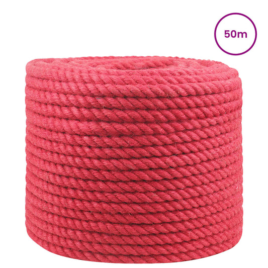 Jute Rope 14 mm Red 100% Tossa jute