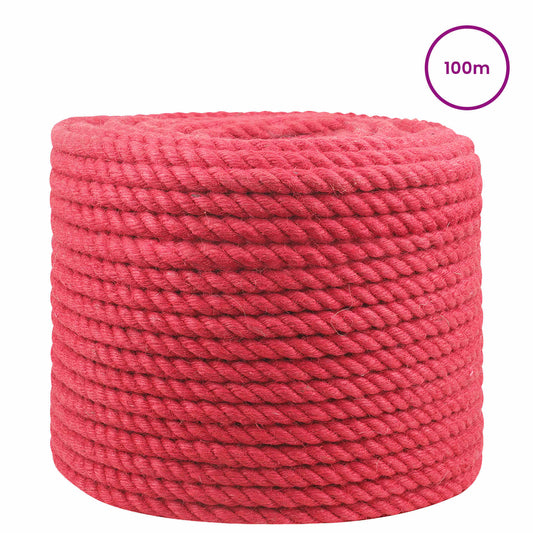 Jute Rope 14 mm Red 100% Tossa jute