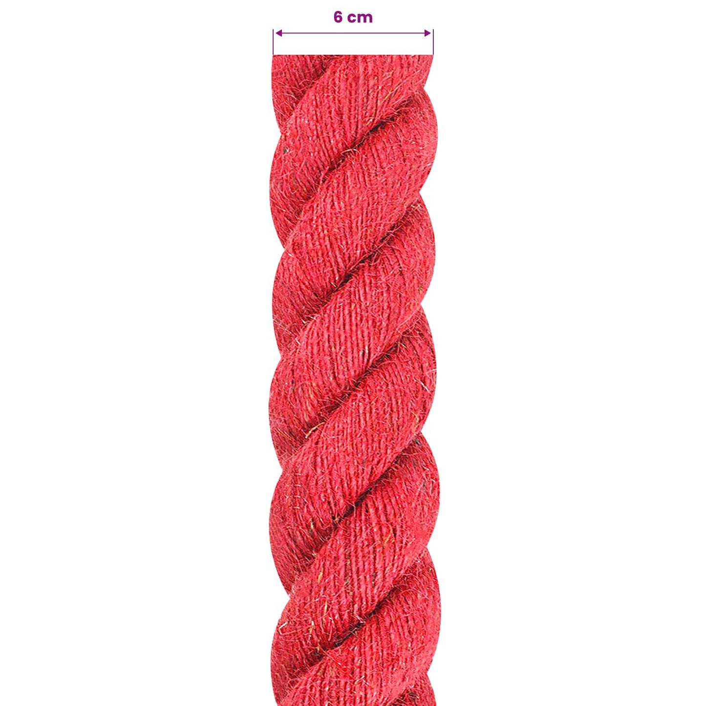 Jute Rope 60 mm Red 100% Tossa jute