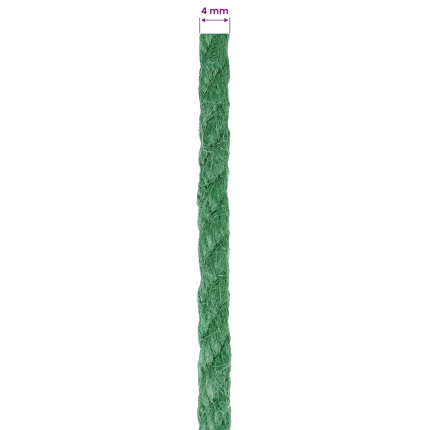 4 mm Green 100% Tossa jute