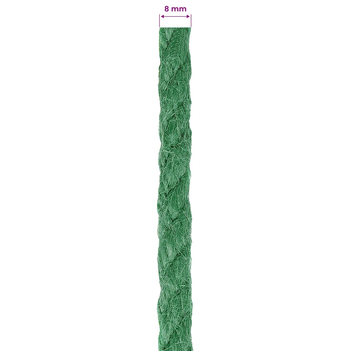 Jute Rope 8 mm Green 100% Tossa jute