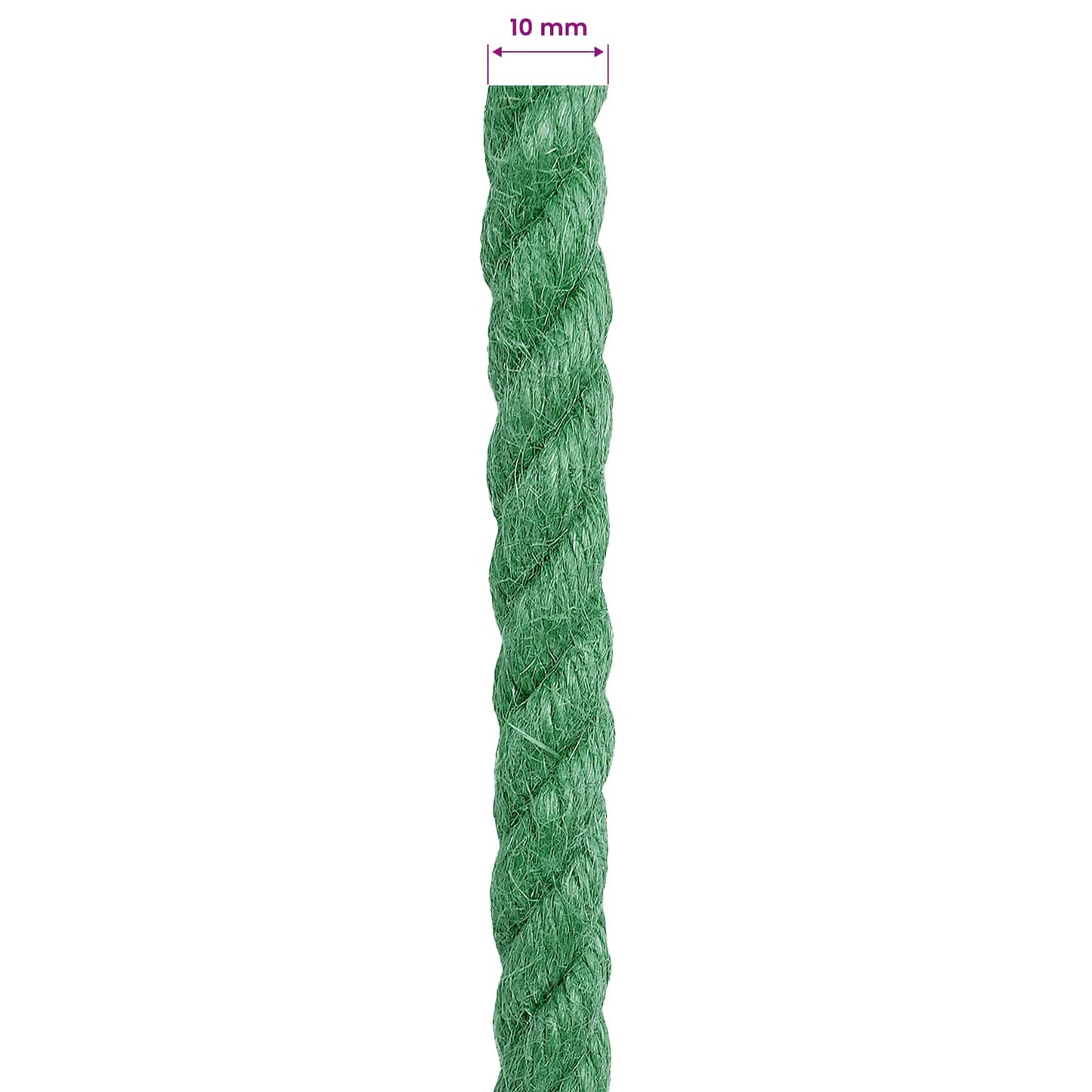 Jute Rope 10 mm Green 100% Tossa jute
