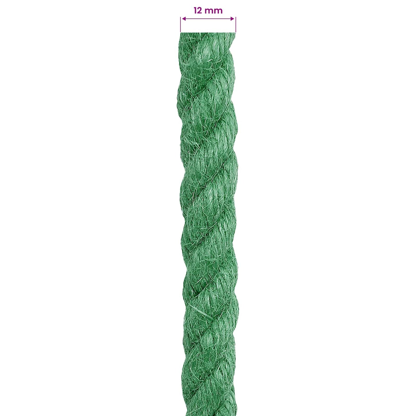 Jute Rope 12 mm Green 100% Tossa jute